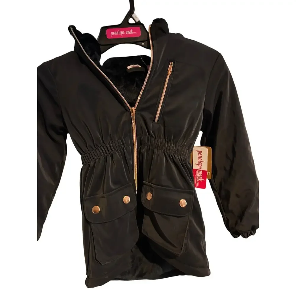 penelope Mack waterproof jacket with hood and fur on the inside